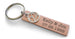 Custom Engraved Copper Tag with 22 Charm Keychain, 22 Year Anniversary Gift Keychain, Personalized Engraved Keychain