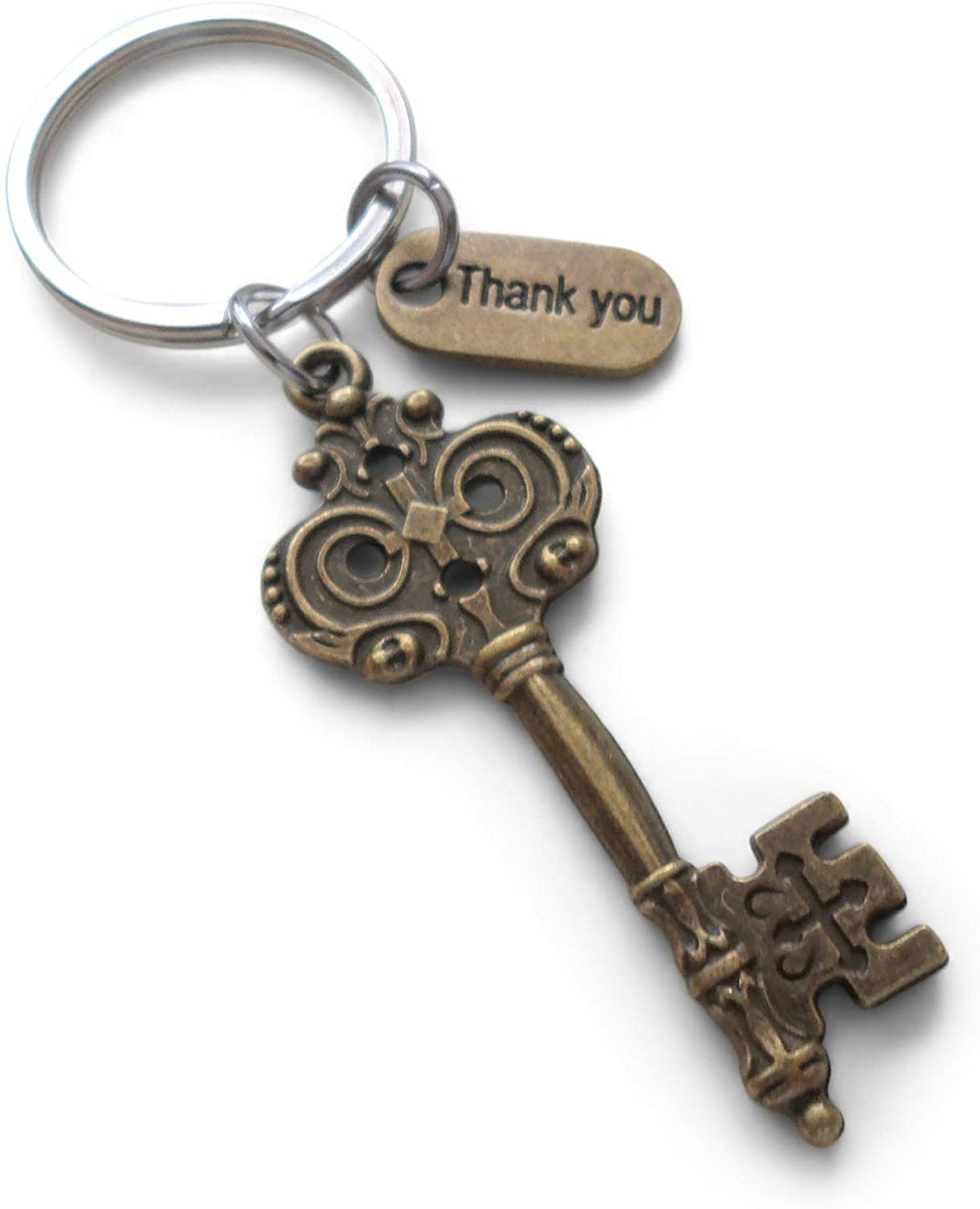 Employee Appreciation Gifts • "Thank You" Tag & Bronze Key Keychain by JewelryEveryday w/ "You are a key part of our team!" Card