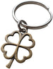 Bronze Four Leaf Clover Keychain - Lucky To Have You; 8 Year Anniversary Gift, Couples Keychain