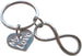 "My Love" Infinity Symbol Keychain - You and Me for Infinity; Couples Keychain