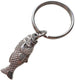 Silver Bass Fish Keychain - You Are A Great Catch; Couples Keychain