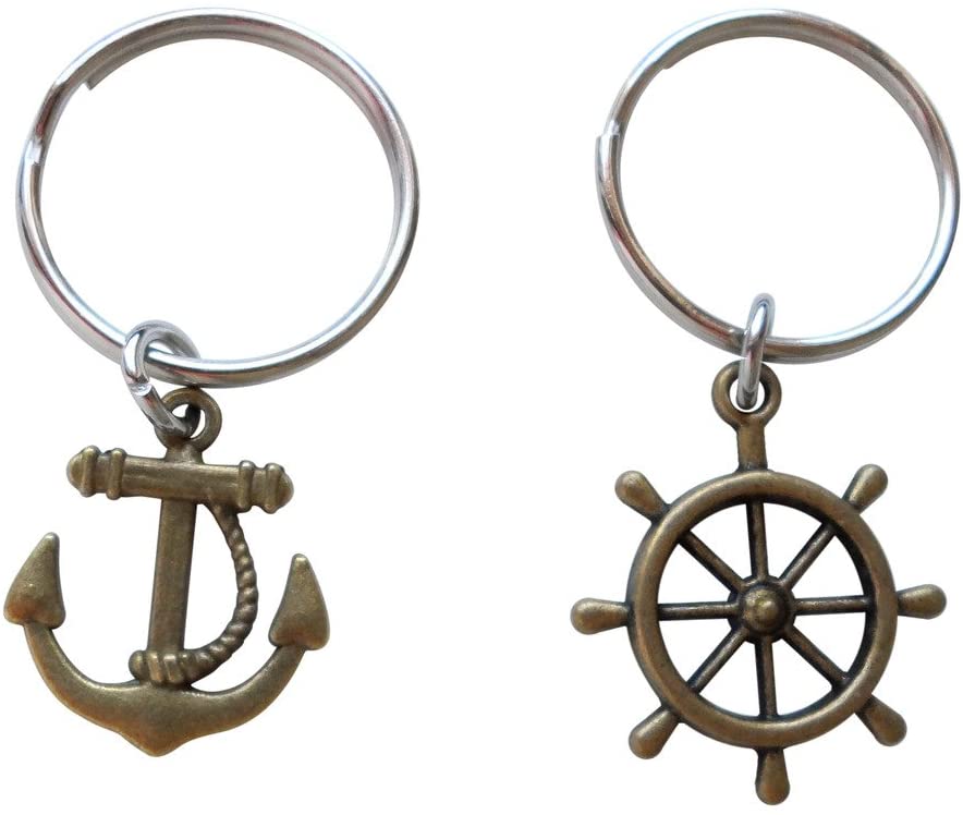 Honeymoon Boat With Anchor Keychain*