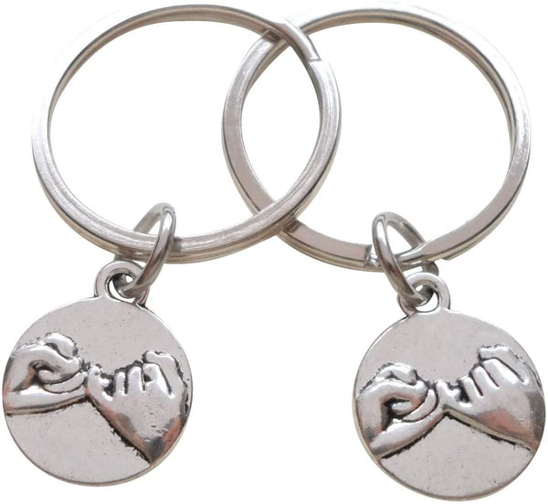 Anniversary Gift | Double Pinky Promise Charm Keychains