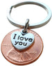 2004 Penny Keychain • 18-year Anniversary Gift w/ "I Love You" Heart Charm from JE