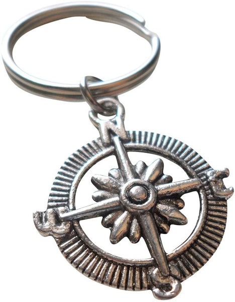 Open Metal Compass Keychain – JewelryEveryday