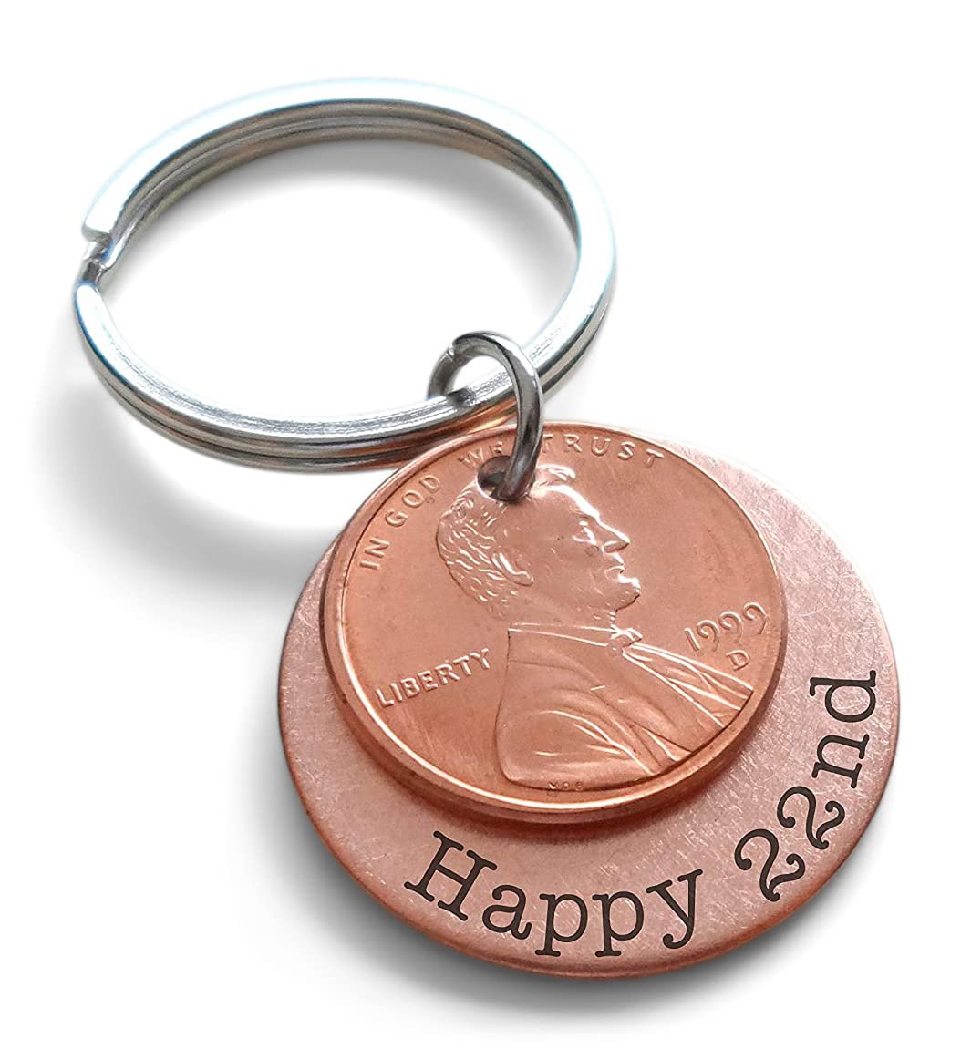 Engraved Silver Coin Key Chain