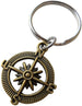 8 Year Anniversary Gift • Bronze Open Metal Compass Keychain - I'd Be Lost Without You by Jewelry Everyday