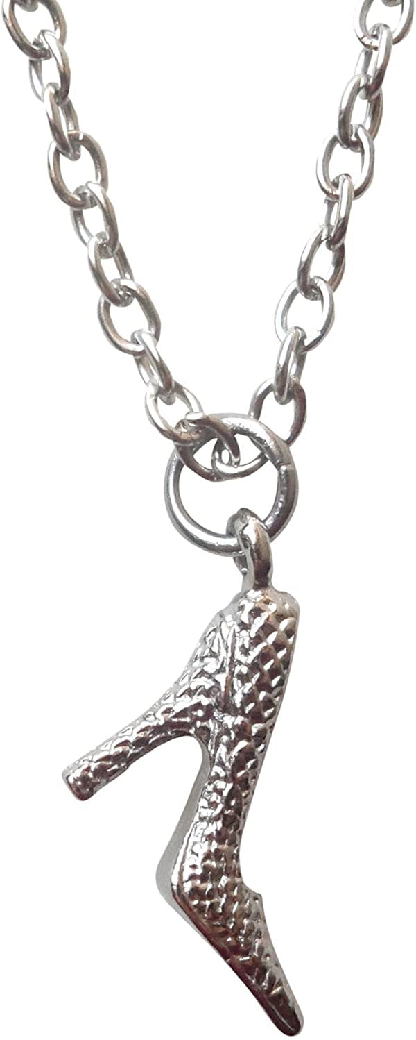 Princess Slipper Shoe Charm Necklace, High Heel Shoe Necklace
