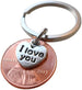 2013 Penny Keychain • 9-year Anniversary Gift w/ "I Love You" Heart Charm from JE