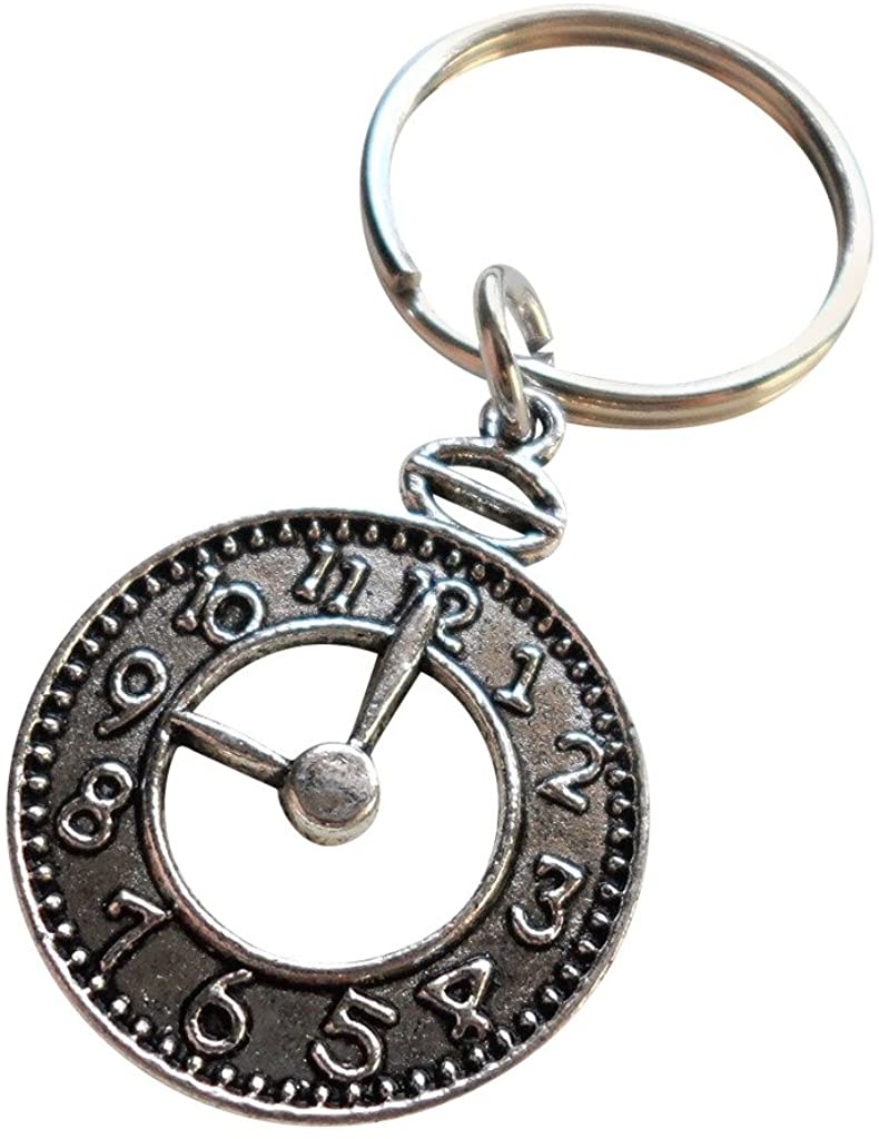 Clock Keychain - I still Love Being With You After All This Time; Couples Keychain