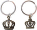 Bronze King and Queen Crown Keychain Set - King & Queen; Couples Keychain Set