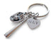 Baseball Bat and Mitt Keychain - You Are a Great Catch; Couples Keychain, Customization Options