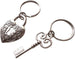 Large Key and Heart Lock Keychain Set - You've Got The Key To My Heart; Couples Keychain Set