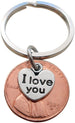 Anniversary Gift •Penny Keychain 1983 Penny Keychains With I Love You Charm by Jewelry Everyday
