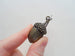 Large Bronze Acorn Keychain - Peter Pan's Kiss; Couples Keychain