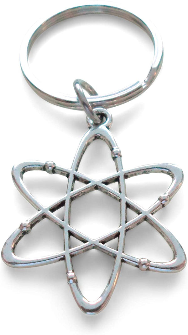 Atom Charm Keychain, Science & Physics Keychain