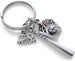 Go Team Baseball Keychain with Baseball Bat and Glove Charm - Glad to Have You on Our Team Keychain