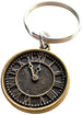 Bronze Clock Keychain - I still Love Being With You After All This Time; Couples Keychain