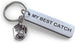 "My Best Catch" Engraved on Aluminum Tag Keychain and Baseball Mitt Charm Keychain; Couples Keychain, Personalized Option