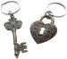 Large Bronze Key and Heart Lock Keychain Set- You've Got The Key To My Heart; 8 Year Anniversary Gift, Couples Keychain Set