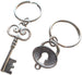 Oval Lock and Key Keychain Set - You've Got The Key To My Heart; Couples Keychain Set