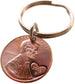 2005 Penny Keychain with Engraved Heart Around Year; 17 Year Anniversary Gift, Couples Keychain