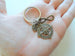 Bronze Compass Charm Keychain with Infinity & I Love You Heart Charm - I'd Be Lost Without You; Couples Keychain