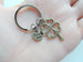 2 Keychains, Each with "I Love You" Heart Charm & Bronze Four Leaf Clover Charm - Lucky to Have You, Couples Keychains