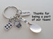 Baker's Keychain, Spoon Charm, Muffin, Muffin Tin Charm, and Thank You Charm, Bakery Employee or School Lunch Staff Appreciation Keychain