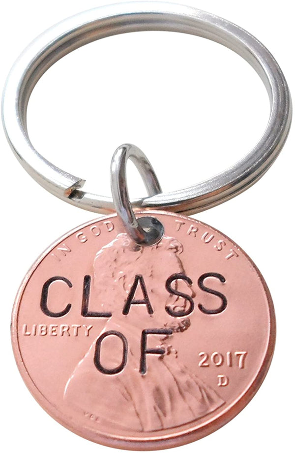 "Class Of" 2021 Penny Engraved Keychain - Good Luck to You; 2021 Graduation Gift