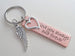 Custom Engraved Memorial Charm Keychain with Heart & Wing Charm, Family Loss Gift, Miscarriage Stillborn, Memorial Keychain