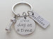 "One Day At A Time" & "No Excuses" Fitness Encouragement Keychain with Weight Charm, Health Keychain