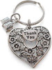 Heart & Book Charm Teacher Keychain - It Takes a Big Heart to Teach Little Minds