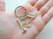 Heartbeat Medical Charm Keychain with Bone Charm; Doctor Office or Hospital Staff Thank you Keychain