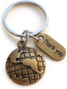 Employee Appreciation Gifts • "Thank You" Tag & Bronze World Globe Keychain by JewelryEveryday w/ "You Mean The World To Us!" Card.
