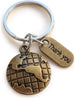 Employee Appreciation Gifts • "Thank You" Tag & Bronze World Globe Keychain by JewelryEveryday w/ "You Mean The World To Us!" Card.