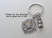 Camping Keychain, Compass and Lantern Charm Keychain