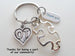 Occupational Therapist Keychain with Puzzle Charm, OT Heart, and Thank You Charm, OT Appreciation Gift