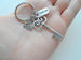 Key Charm Keychain with Go Team Charm, and Thank You Charm, Teacher, Employee, or Volunteer Appreciation Keychain