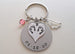 Custom Twin Babies Memorial Charm Keychain, Infant Loss Gift, Miscarriage Stillborn, Memorial Keychain