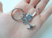 Hammer Charm Keychain with Tape Measure Charm and I Love You Heart Charm