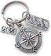 Find Joy in the Journey Compass Charm Keychain