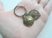 Bronze Compass Keychain with World Globe Charm - I'd Be Lost Without You; Couples Keychain