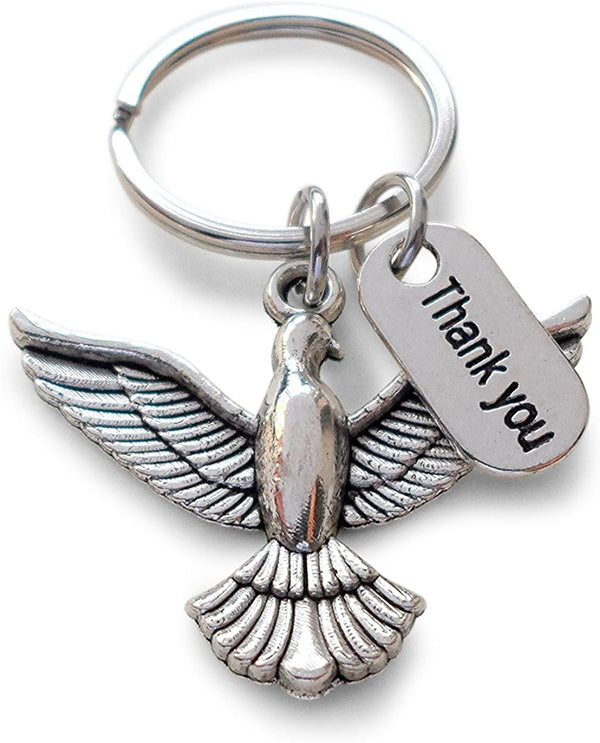 Bird Keychain Appreciation Gift - Thanks for Helping Me Fly High