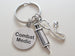 Combat Medic Charm Keychain with Stethoscope Charm & Syringe Charm, Thank You Keychain