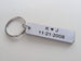 Custom Engraved "My Best Steal" Aluminum Tag Keychain with Baseball & Bat Charm; Couples Anniversary Gift