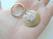 Custom Engraved Brass Disc Keychain with Nickel, 21 Year Anniversary Gift Keychain, Personalized Engraved Keychain