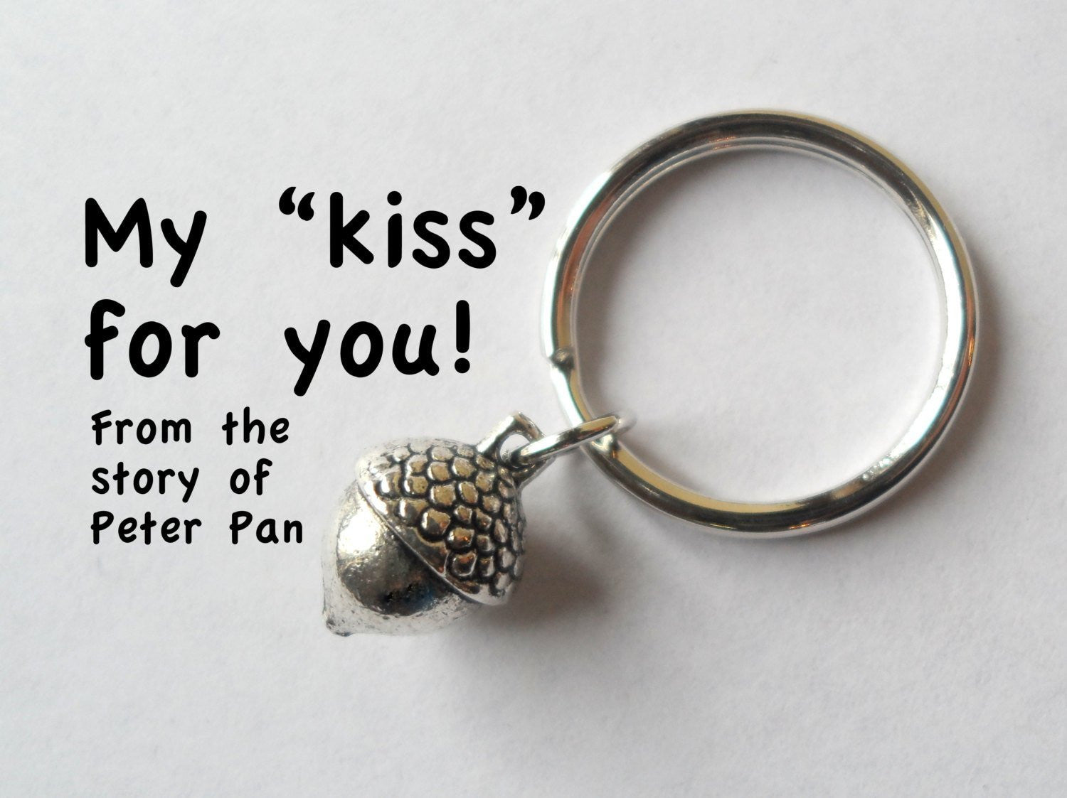 Acorn Necklace Thimble Keychain Peter Pan Kiss JewelryEveryday