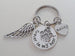 Custom Forever in My Heart Disc & Paw Charm Keychain, Pet Loss Gift, With Custom Engraved Heart Tag, Dog Memorial Keychain