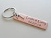 Custom Engraved Copper Tag Keychain with 7 Charm, 7 Year Anniversary Gift Keychain, Personalized Engraved Keychain